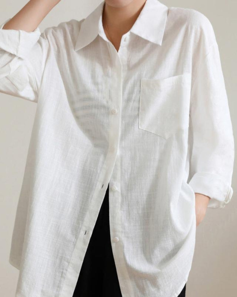 Elara | Casual Linen Blouse