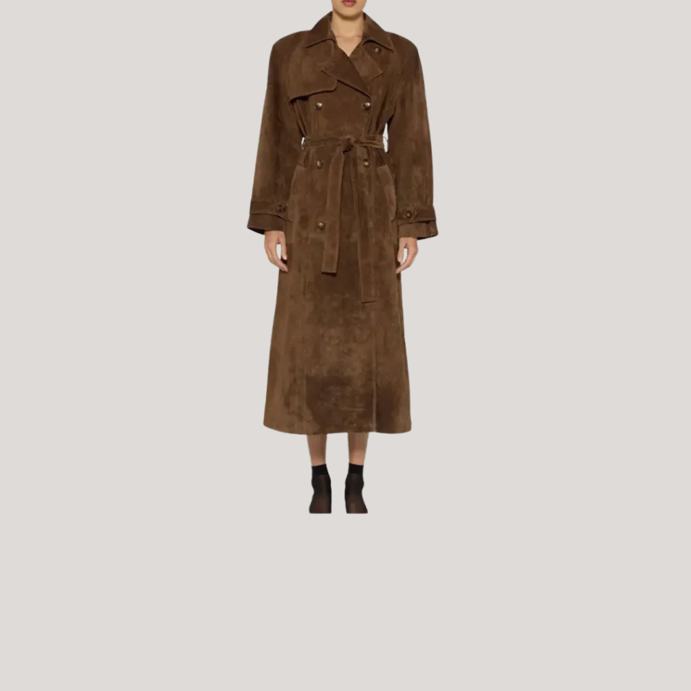 Esmé | Elegant Suede Long Coat