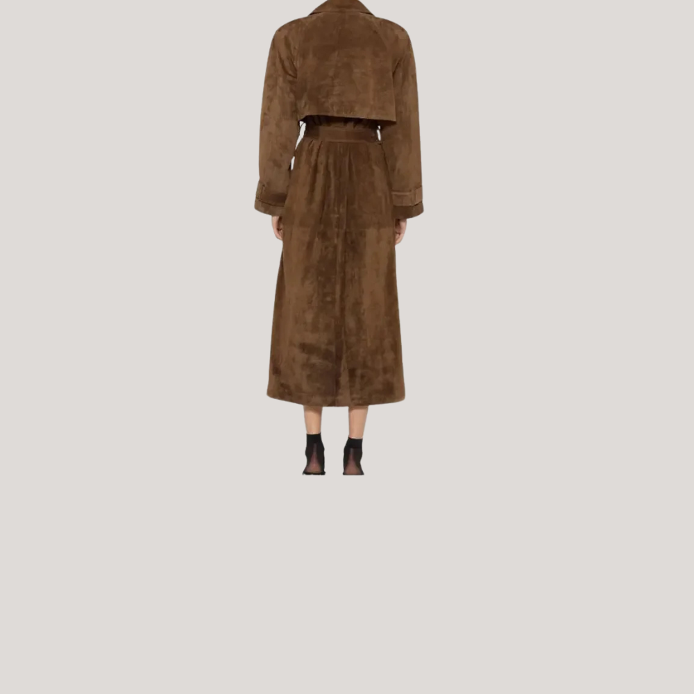 Esmé | Elegant Suede Long Coat