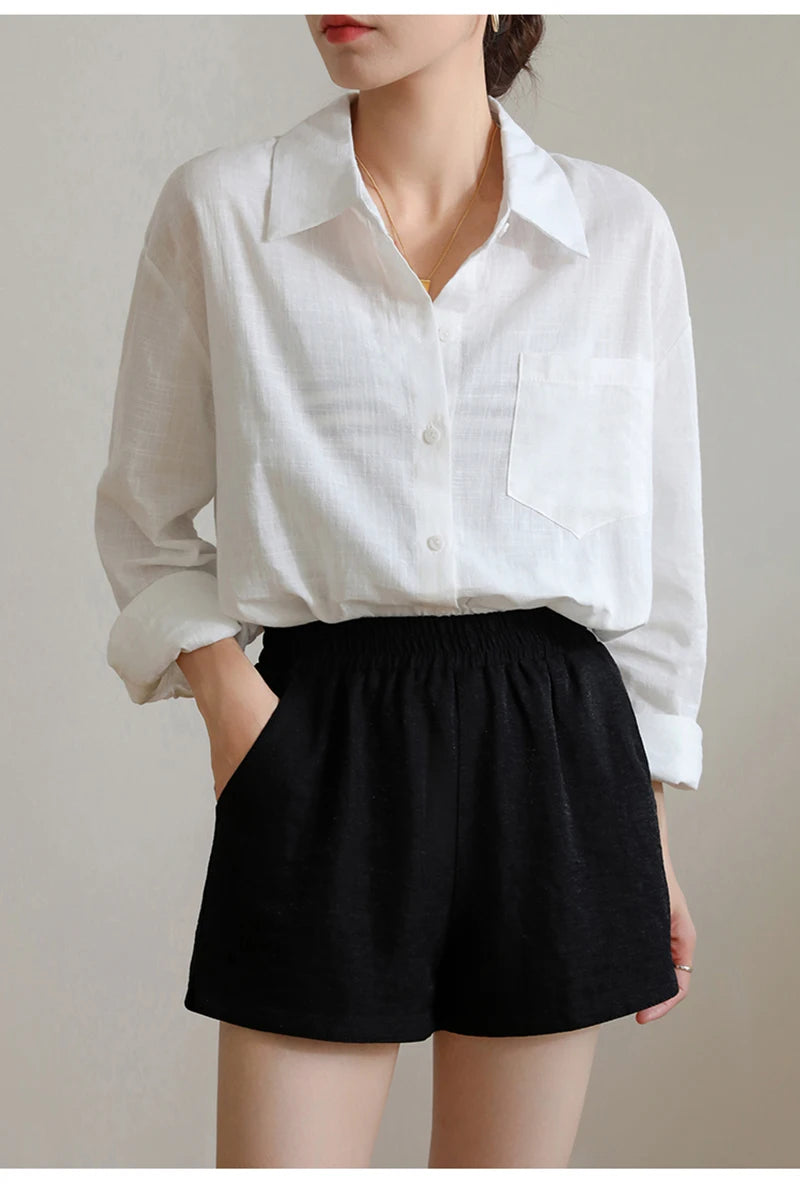 Elara | Casual Linen Blouse