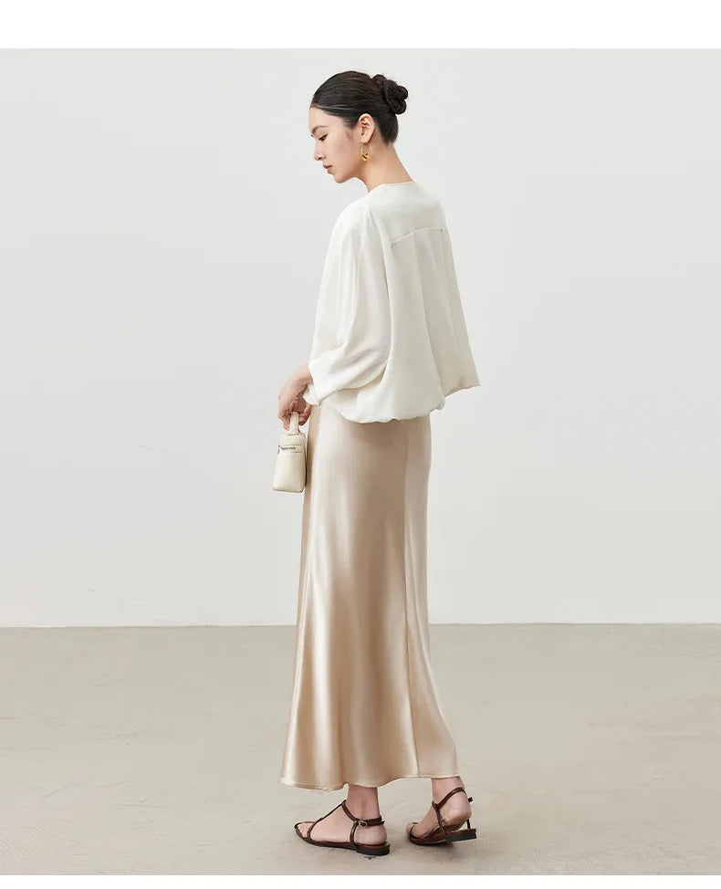 Ava | Elegant Silk Skirt